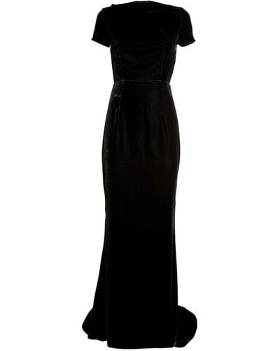STAUD Velvet Emelyn Gown - Black