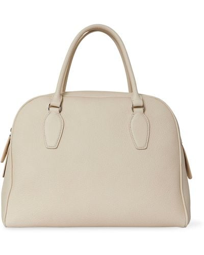 The Row Leather India Bowling Bag - Natural