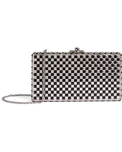 Judith Leiber Crystal-embellished Chessboard Clutch - White