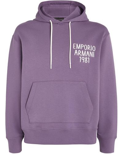 Emporio Armani 1981 Logo Hoodie - Purple