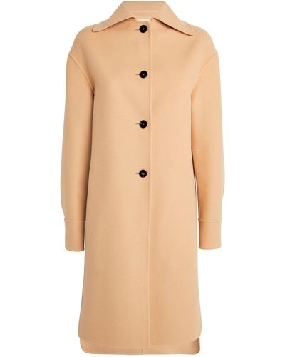 Jil Sander Virgin Wool Coat - Natural