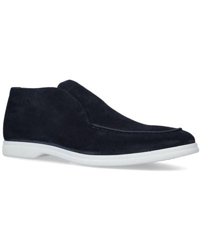 Eleventy Suede Slip-on Boots - Blue