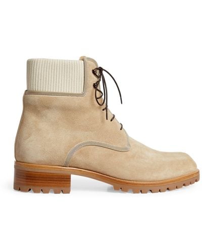 Christian Louboutin Trapman Suede Boots - Natural