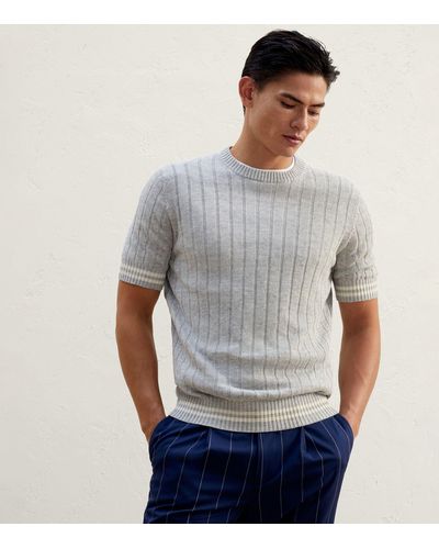 Brunello Cucinelli Short-sleeved Sweater - Gray