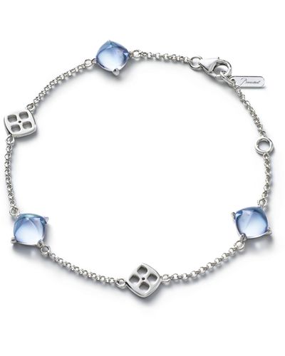 Baccarat Sterling Silver Mini Medicis Aqua Bracelet - Multicolour