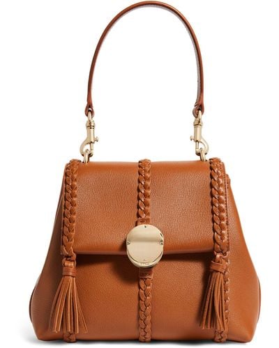 Chloé Small Leather Penelope Shoulder Bag - Brown