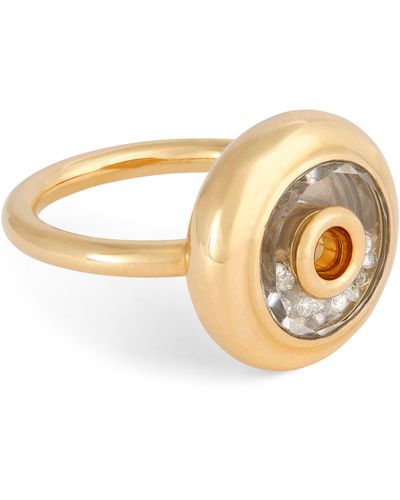 Moritz Glik Yellow Gold And Diamond Roda Shaker Ring - Metallic