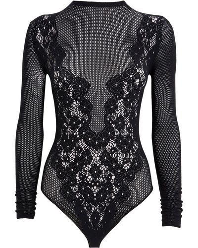 Wolford Lace Flower Bodysuit - Black