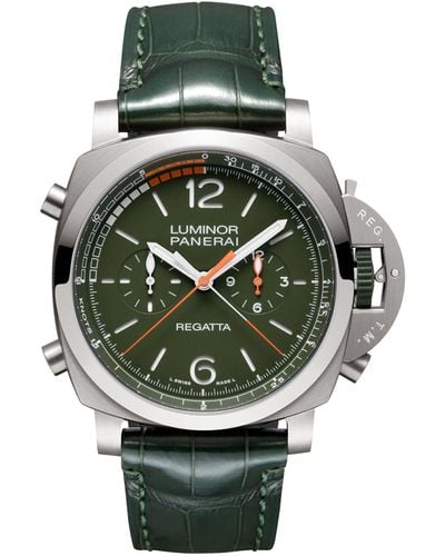 Panerai Titanium Luminor Regatta Watch 47mm - Green