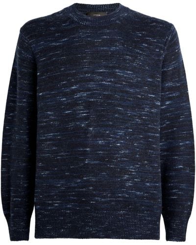 Vince Wool-cashmere Speckled Sweater - Blue