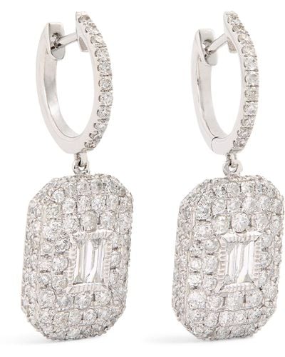 SHAY White Gold And Diamond New Modern Drop Earrings