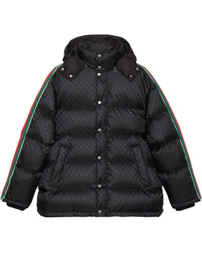Gucci Gg-Jacquard Puffer Jacket - Black