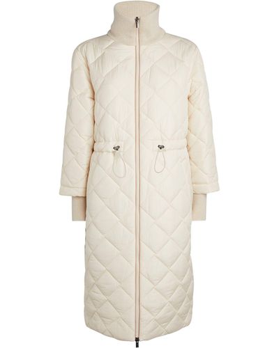 Peserico Longline Quilted Puffer Coat - Natural