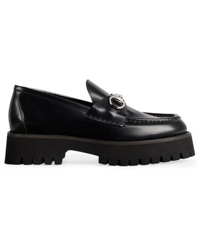 Gucci Leather Horsebit Loafers - Black