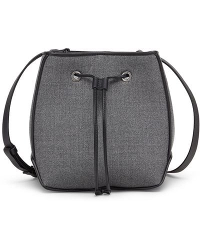 Brunello Cucinelli Virgin Wool Bucket Bag - Grey