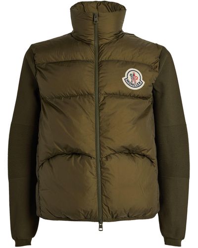 Moncler Down-filled Quilted Cardigan - Green