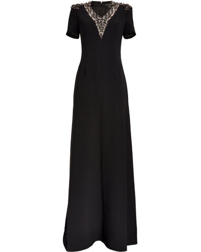 Jenny Packham Embellished Dune Gown - Black