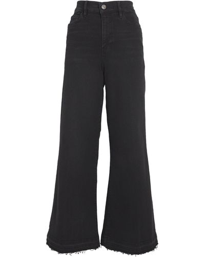 FRAME Le Palazzo Cropped Jeans - Black