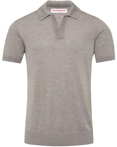 Orlebar Brown Merino-silk Horton Polo Shirt - Grey