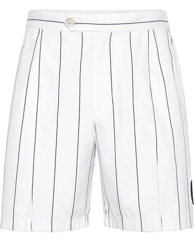 Brunello Cucinelli Pleated Bermuda Shorts - White