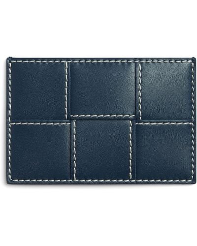 Bottega Veneta Leather Cassette Card Holder - Blue
