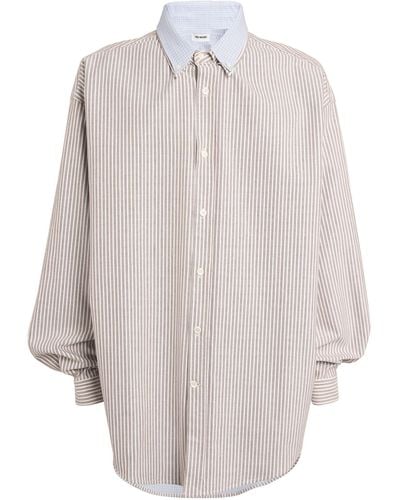 Hed Mayner Cotton Layered Oxford Shirt - White