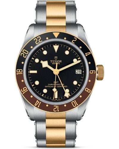 Tudor Black Bay Gmt Stainless Steel And Yellow Gold Watch 41mm - Metallic