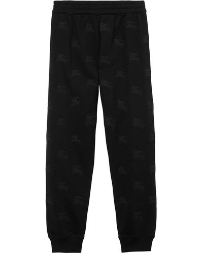 Burberry Embroidered Ekd Sweatpants - Black