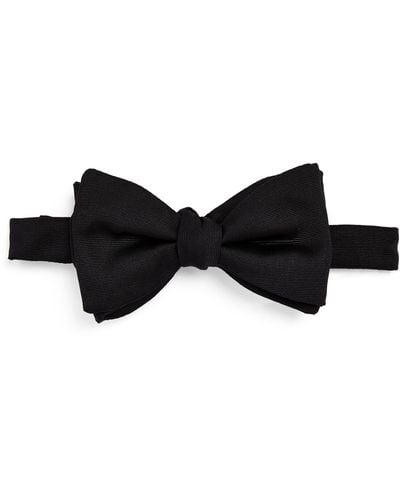 Eton Silk Pre-tied Bow Tie - Black