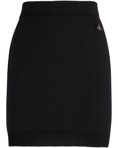 Vivienne Westwood Cotton Logo Bea Mini Skirt - Black