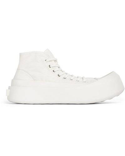 Bottega Veneta Nylon Jumbo High-top Sneakers - White