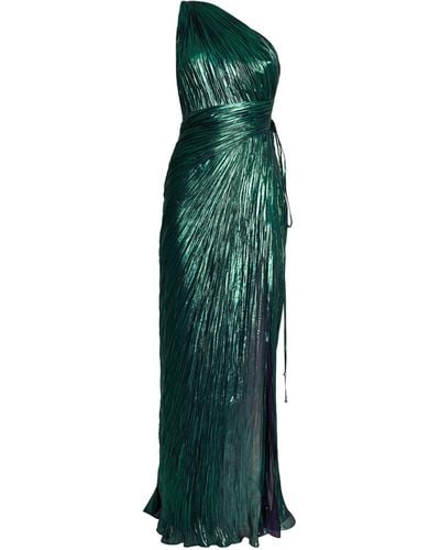 Maria Lucia Hohan Exclusive One-shoulder Jolene Gown - Green