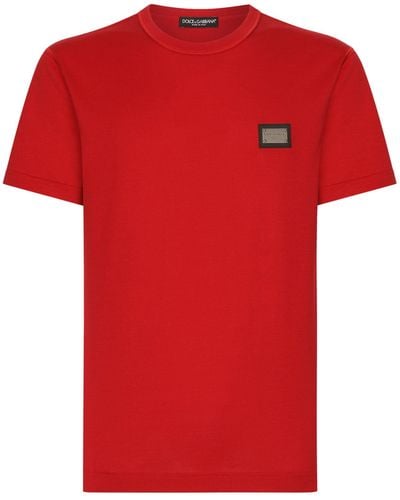 Dolce & Gabbana Logo Tag T-shirt - Red