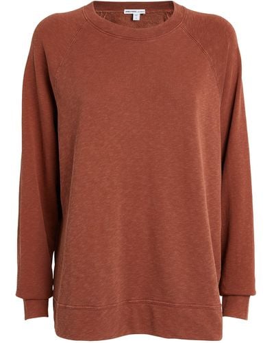James Perse Vintage French Terry Relaxed Sweatshirt - Brown