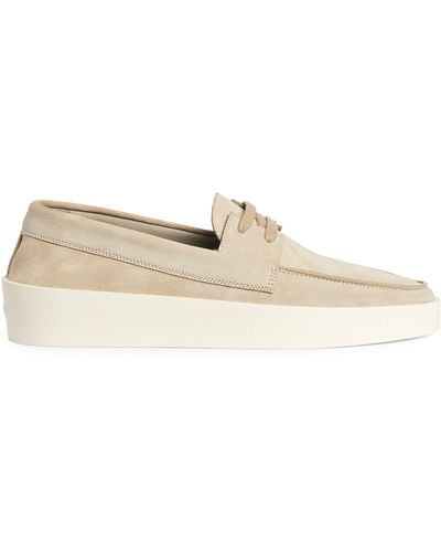 Fear Of God Suede Boat Sneakers - Natural