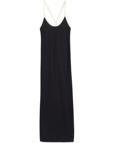 Chinti & Parker Bci Cotton-linen Breton Dress - Black