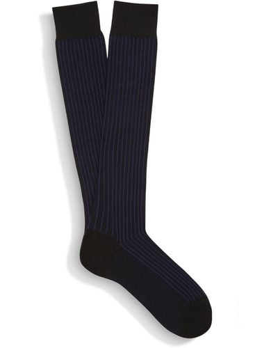 Zegna Rib-knit Mid-calf Socks - Black