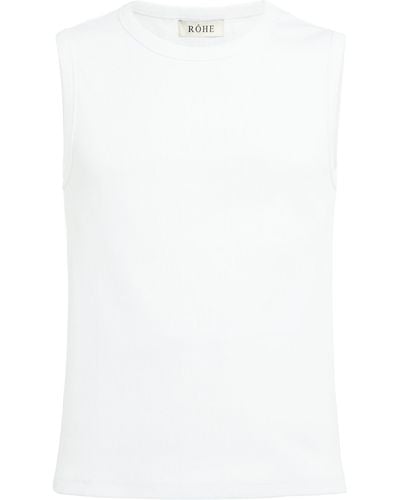 Rohe Ribbed Vest Top - White