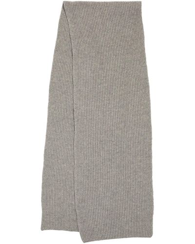 Harrods Cashmere Rib-knit Scarf - Grey