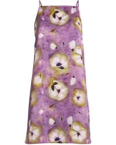 MAX&Co. Envers Satin Mini Dress - Purple