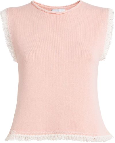 Barrie Cashmere-cotton Tank Top - Pink