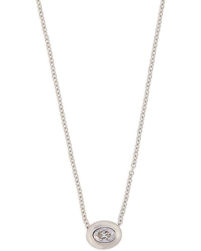 Melissa Kaye White Gold, Diamond And Enamel Lenox Necklace - Metallic