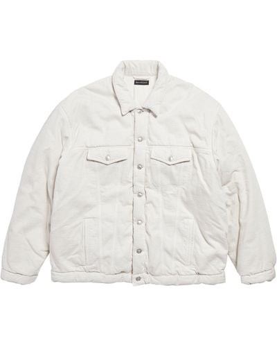 Balenciaga white denim jacket clearance