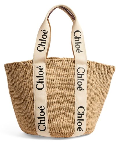 Chloé Large Woody Basket Bag - Metallic