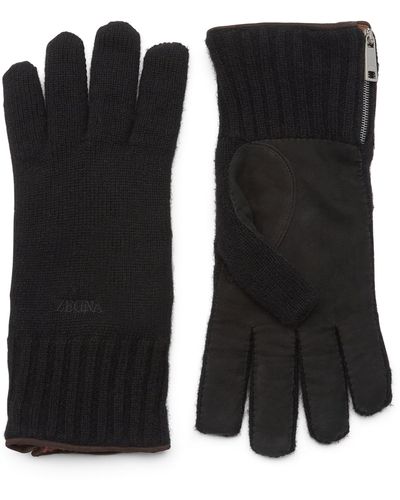 Zegna Oasi Cashmere Gloves - Black