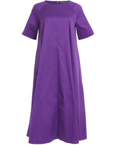 Marina Rinaldi Cotton Poplin Dress - Purple