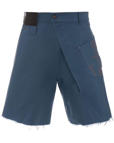 JW Anderson Twisted Chino Shorts - Blue
