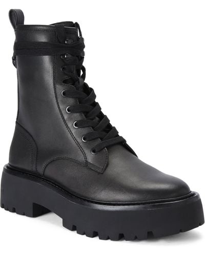 Kurt Geiger Leather Matilda Biker Boots - Black