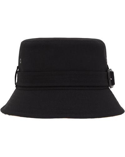 Burberry Cotton Gabardine Bucket Hat - Black