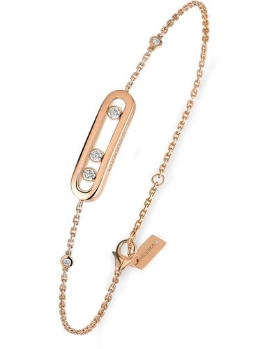 Messika Pink Gold And Diamond Move Classique Bracelet - Metallic